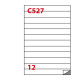 Etichette adesive C/527 - in carta - permanenti - 210 x 24,75 mm - 12 et/fg - 100 fogli - bianco - Markin