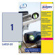 Etichette adesive L6013 - in poliestere - laser - permanenti - 210 x 297 mm - 1 et/fg - 20 fogli - argento - Avery