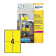 Etichette adesive L6127 - in poliestere - laser - permanenti - 99,1 x 139 mm - 4 et/fg - 20 fogli - giallo fluo - Avery