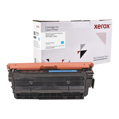 Everyday - Ciano - compatibile - cartuccia toner (alternativa per: HP 655A, HP CF451A) - per HP Color LaserJet Enterprise M652,