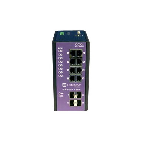 Extreme Networks ExtremeSwitching Industrial Ethernet Switches ISW 8GBP,4-SFP - Switch - gestito - 8 x 10/100/1000 (PoE+) + 4 x