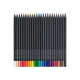 Faber-Castell Black Edition - Pastello colorato - colori assortiti brillanti (pacchetto di 24)