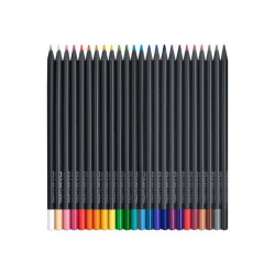 Faber-Castell Black Edition - Pastello colorato - colori assortiti brillanti (pacchetto di 24)