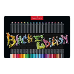 Faber-Castell Black Edition - Pastello colorato - colori assortiti brillanti (pacchetto di 36)