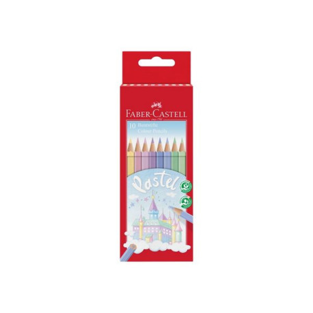 Faber-Castell CASTLE - Pastello colorato - permanente - colori pastello assortiti (pacchetto di 10)