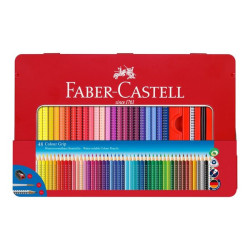 Faber-Castell Colour GRIP - Pastello colorato - non permanente - colori assortiti brillanti (pacchetto di 48)