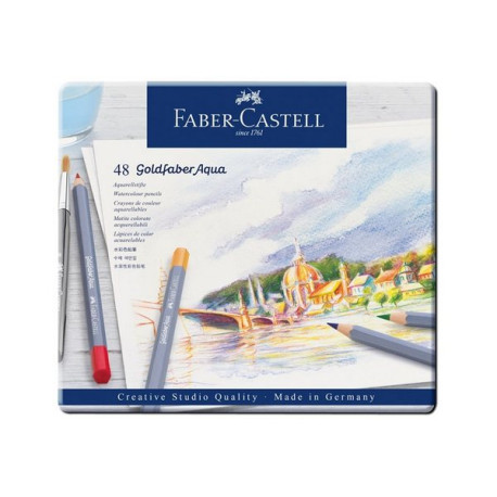 Faber-Castell GOLDFABER Aqua - Matita acquerellabile - colori assortiti (pacchetto di 48)