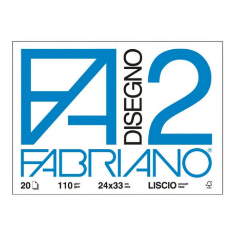 Fabriano Disegno 2 - Taccuino per disegni - 330 x 480 mm - 12 fogli