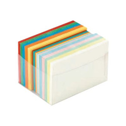 FAVINI Arcobaleno C9 - Busta - 9 cm x 14 cm - triangolare - apertura laterale - assortiti - pacco da 100