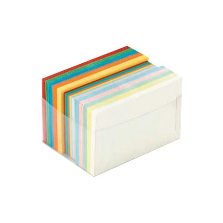 FAVINI Arcobaleno C9 - Busta - 9 cm x 14 cm - triangolare - apertura laterale - assortiti - pacco da 100