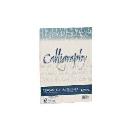 FAVINI HOME-OFFICE PRESTIGE Calligraphy - Pergamena - bianco - A4 (210 x 297 mm) - 190 g/m² - 50 fogli Carta