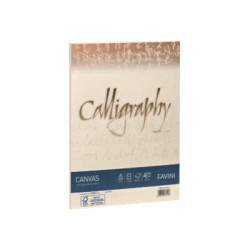 FAVINI HOME-OFFICE PRESTIGE Calligraphy - Tela - avorio - A4 (210 x 297 mm) - 200 g/m² - 50 fogli cartone