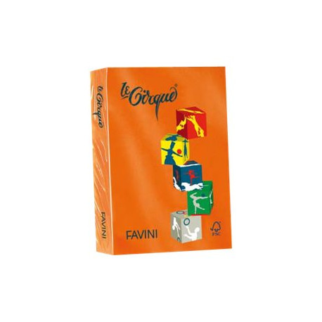 FAVINI Le Cirque forti - Arancione tropici - A3 (297 x 420 mm) - 160 g/m² - 250 fogli carta colorata