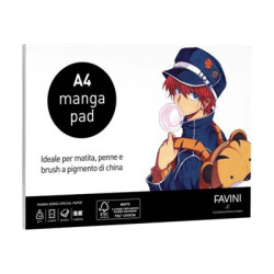 FAVINI MANGA - Taccuino per disegni - A4 - 30 fogli / 60 pagine (pacchetto di 20)