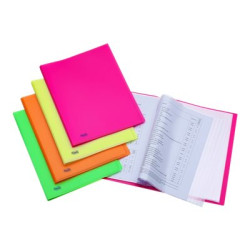 Favorit NEON - Porta listini - 20 compartimenti - per 220 x 300 mm - arancione fluorescente