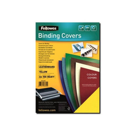 Fellowes - A4 (210 x 297 mm) - nero - 250 g/m² - 100 pezzi copertina per rilegatura