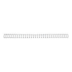 GBC WireBind - 6 mm - 34 anelli - A4 (210 x 297 mm) - 55 fogli - argento - 100 pezzi spirale di rilegatura - per WireBind W20, 