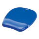 Fellowes Gel Crystal - Tappetino per mouse con poggiapolso - blu