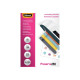 Fellowes Laminating Pouches - 125 micron - confezione da 100 - 54 x 86 mm rivestimento di plastificazione