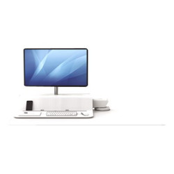 Fellowes Lotus RT - Kit montaggio - per display LCD/dotazione PC - legno, acciaio - bianco - montabile su desk