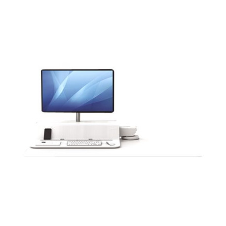 Fellowes Lotus RT - Kit montaggio - per display LCD/dotazione PC - legno, acciaio - bianco - montabile su desk