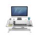 Fellowes Lotus Sit-Stand Workstation - Supporto - Waterfall - per display LCD/dotazione PC - acciaio - bianco