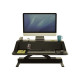 Fellowes Lotus Sit-Stand Workstation - Supporto - Waterfall - per display LCD/dotazione PC - acciaio - nero