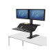 Fellowes Lotus VE Sit-Stand Workstation - Kit montaggio - per 2 schermi LCD / tastiera / mouse - impiallacciato legno - frassin