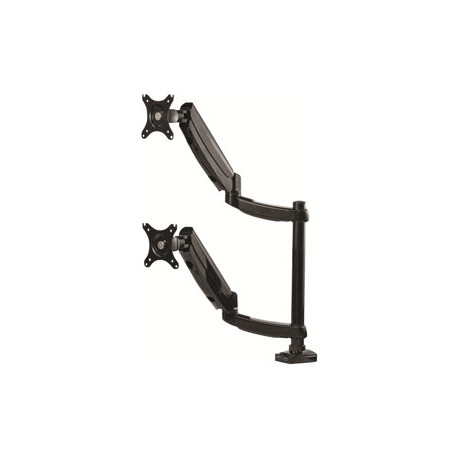 Fellowes Platinum Monitor Arm - Kit montaggio - braccio regolabile - per 2 monitor - nero - dimensione schermo: fino a 27" - mo