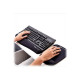 Fellowes PlushTouch - Tappetino per mouse con poggiapolso - nero