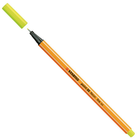 Fineliner Point 88 - tratto 0,4 mm - giallo neon 024 - Stabilo