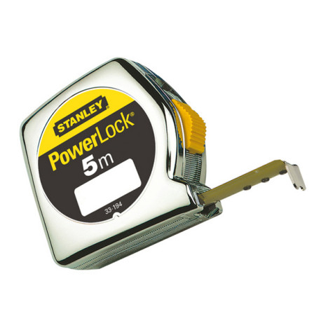 Flessometro PowerLock - 5 m - larghezza nastro 1,9 cm - Stanley