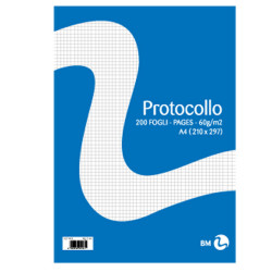 Foglio protocollo - A4 - 4 mm - 60 gr - BM - conf. 20 pezzi