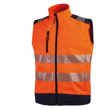 Gilet alta visibiltA' Softshell Dany - arancio fluo - taglia XL - U-Power