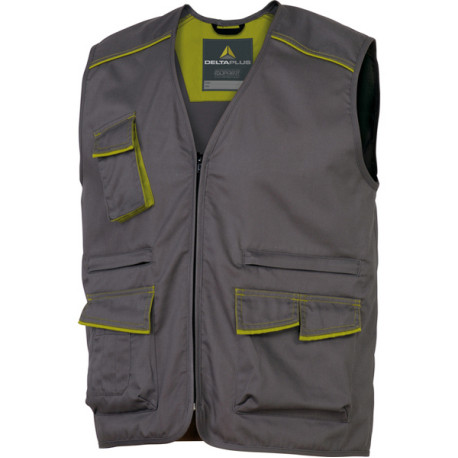 Gilet da lavoro Panostyle  M6GIL - sargia/poliestere/cotone - taglia XL - grigio/verde - Deltaplus