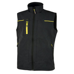 Gilet da lavoro Saturn - nero/giallo - taglia XXL - U-Power