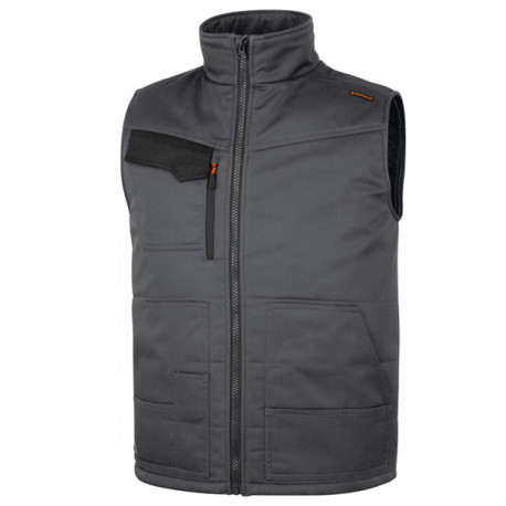 Gilet Stockton3 - multitasche - taglia XXL - grigio/arancio - Deltaplus