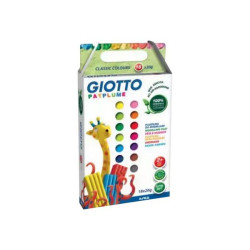 GIOTTO PATPLUME - Pasta per modellare - 20 g - assortiti fosforescenti, colori classici, assortiti (pacchetto di 18)