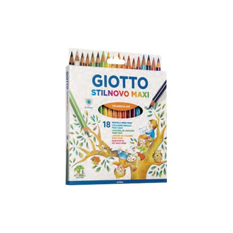 GIOTTO Stilnovo Maxi - Pastello colorato - 4.3 mm (pacchetto di 18)