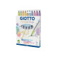 GIOTTO Turbo Soft Brush - Penna con punta a pennello - colori pastello assortiti - inchiostro base acqua (pacchetto di 10)