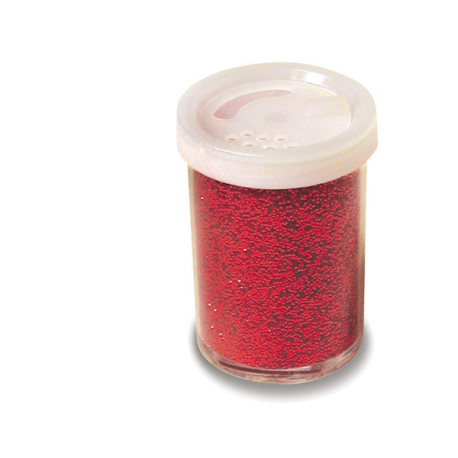 Glitter flacone grana fine - 25ml - rosso - Deco