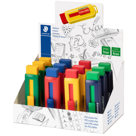 Gomma a scorrimento eraser - involucro colori vivaci assortiti - Staedtler