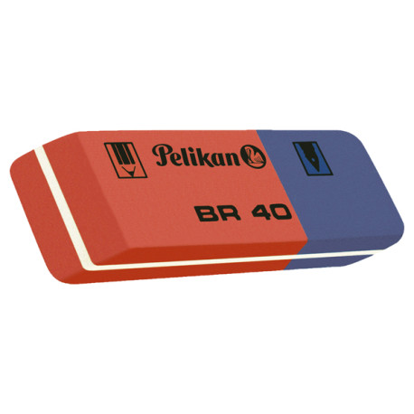 Gomma BR40 - blu e rossa - Pelikan - conf. 40 pezzi