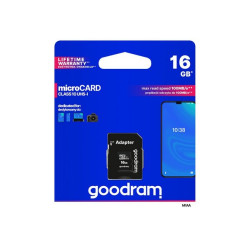 GOODRAM M1AA - Scheda di memoria flash (adattatore a SD in dotazione) - 16 GB - UHS-I / Class10 - UHS-I microSDHC