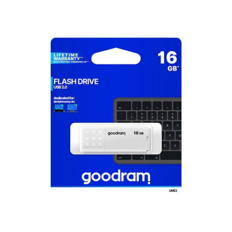 GOODRAM UME2 - Chiavetta USB - 16 GB - USB 2.0 - bianco