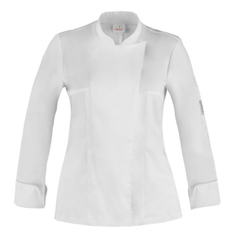 Giacca cuoco Celine - da donna - manica lunga - taglia XL - bianco - Giblor's