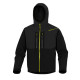 Giacca Softshell Horten - tessuto Softshell/poliestere/elastan - con cappuccio - taglia XXL - nero/giallo - Deltaplus