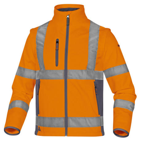 Giacca Softshell Moonlight 2 alta visibilitA' - poliestere -  taglia L - arancio fluo - Deltaplus