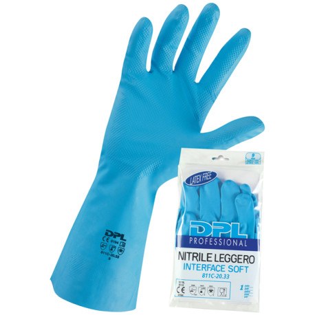 Guanti alimentari MPNLX431 - in nitrile - taglia S - azzurro - Icoguanti