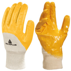 Guanti da lavoro pesante NI015 - nitrile leggero - taglia 09 - giallo - Deltaplus